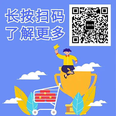 奖杯购物车GIF二维码