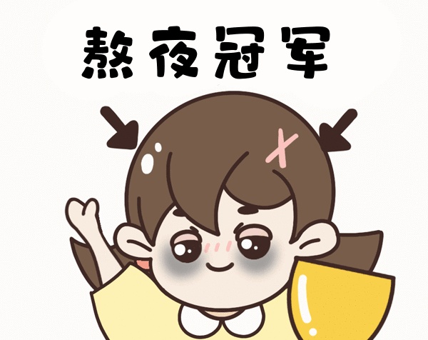 愚人節(jié)搞怪整蠱熬夜冠軍女生GIF表情包