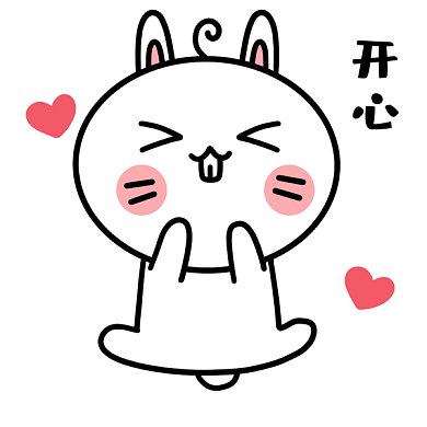 開心興奮兔子動態(tài)表情包GIF表情包