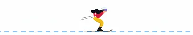 卡通滑雪gif分割线