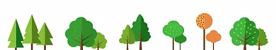 卡通树木gif分割线