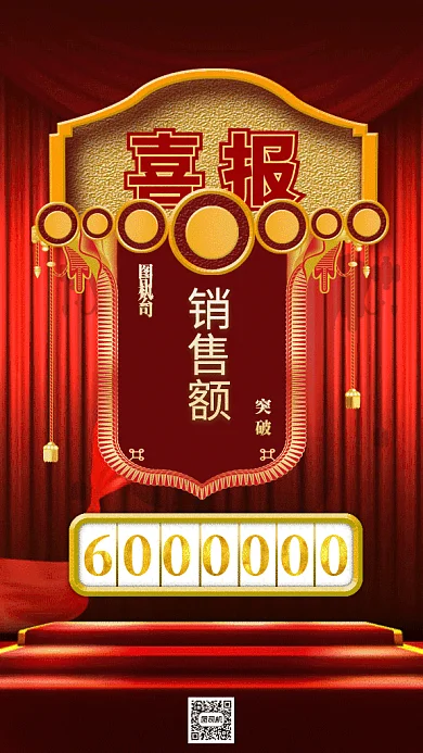 销售额喜报gif手机海报