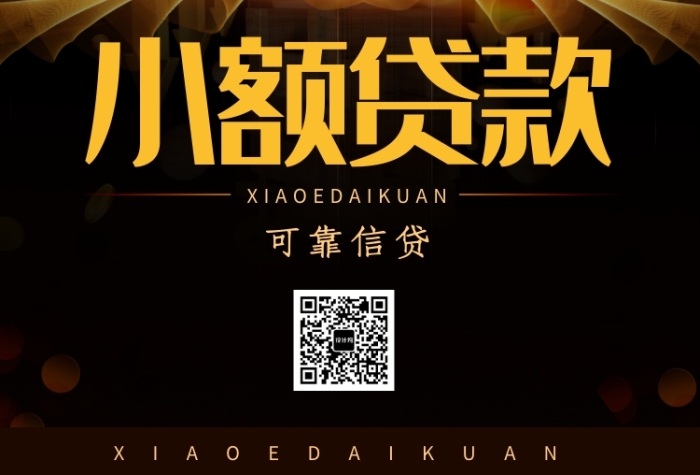 黑色大氣簡(jiǎn)約小額貸款宣傳展板海報(bào)