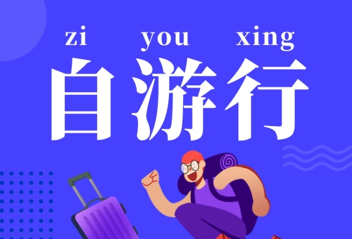 蓝色创意简约自游行手机海报模板 蓝色创意简约自游行手机海报模板