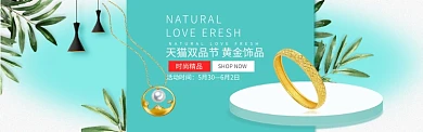 天猫双品节戒指配饰banner
