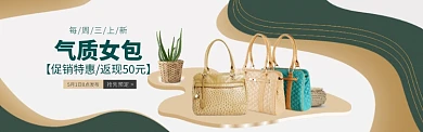 气质女包特惠海报模版