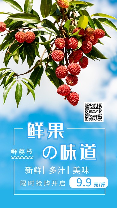 鮮荔枝手機(jī)海報(bào)