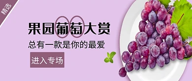 创意紫色蔬果水果葡萄微信公众号素材图片