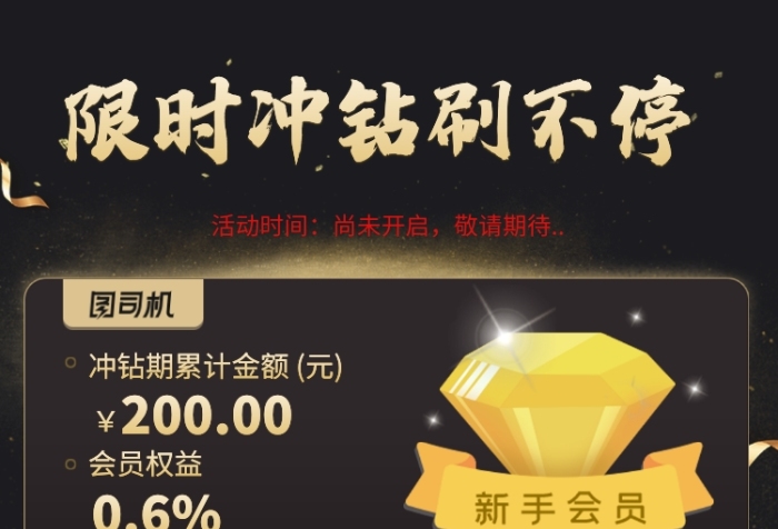 限時沖鉆會員活動海報