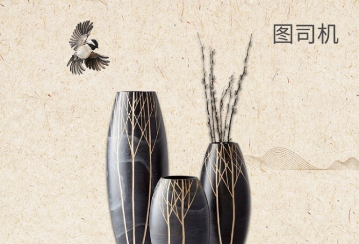 米黃色中國風(fēng)陶藝作品展邀請函手機(jī)海報模板
