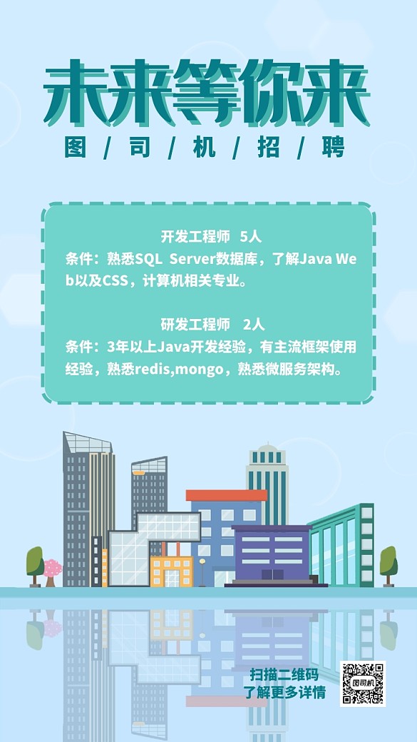 未來等你來招聘海報