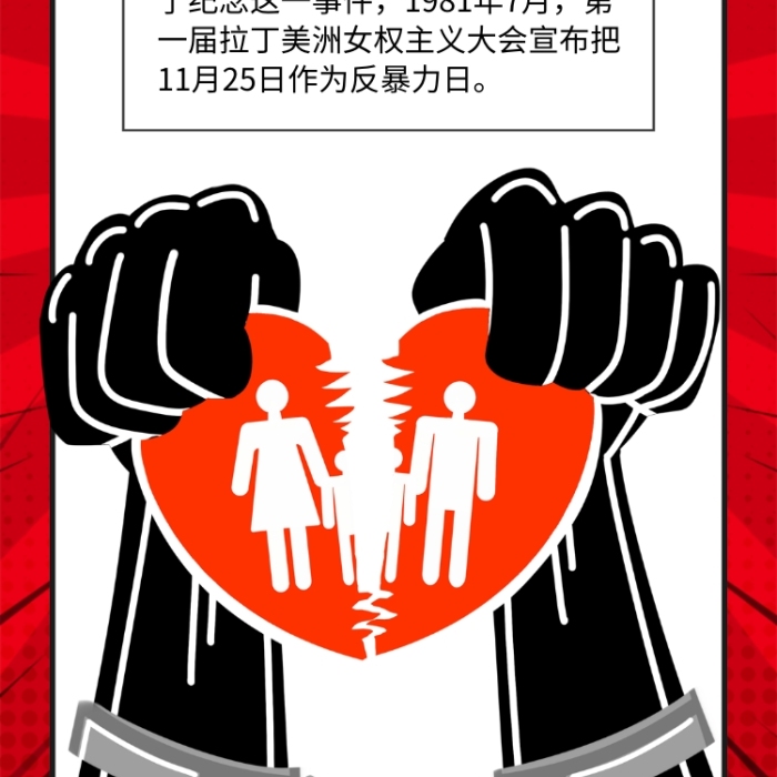 紅色拒絕家暴國(guó)際反家暴日宣傳手機(jī)海報(bào)