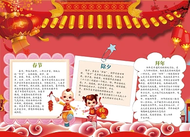 春节文化小报