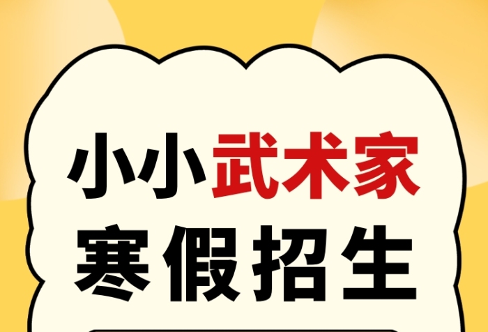 兒童武術(shù)招生培訓(xùn)宣傳海報