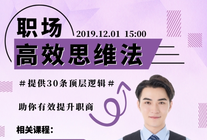 紫色幾何職場思維法培訓(xùn)海報