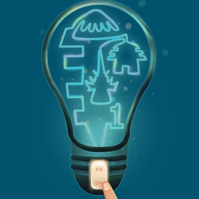 簡(jiǎn)約大氣隨手關(guān)燈節(jié)約用電手機(jī)海報(bào)
