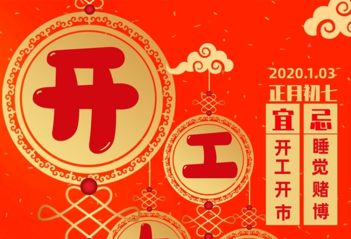 新春開工開市大吉海報