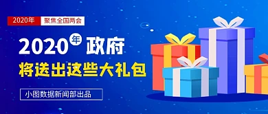 蓝色聚焦两会政府政策公众号首图