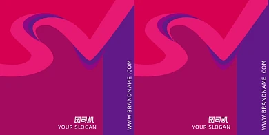 柔美抽象曲线元素手提袋