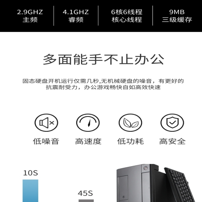 黑色科技風臺式電腦顯卡電商詳情頁模板