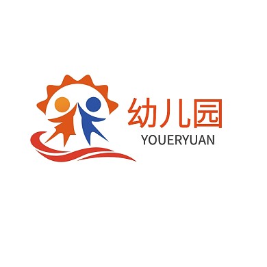 扁平幾何幼兒園標(biāo)志logo