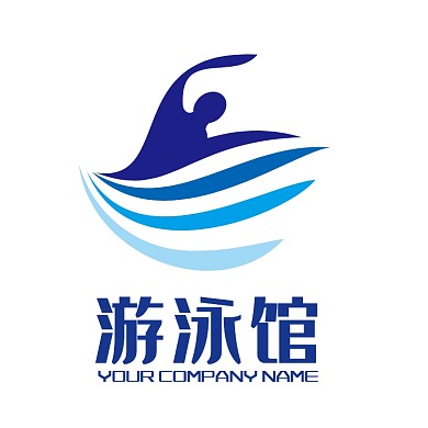 抽象游泳館標(biāo)志LOGO