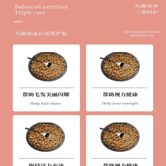 粉色簡約寵物貓糧電商淘寶詳情頁