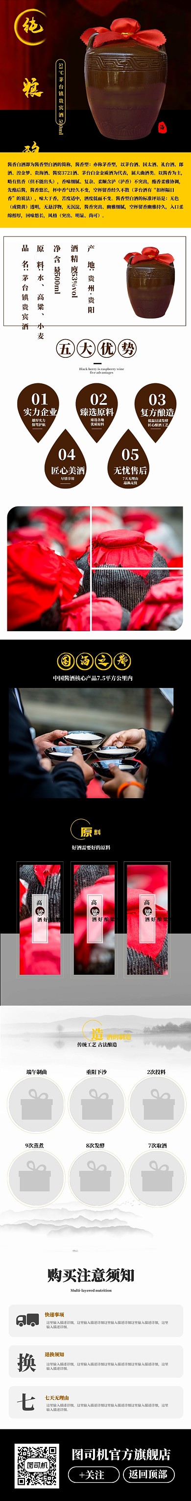 淘寶天貓白酒汾酒詳情頁模板