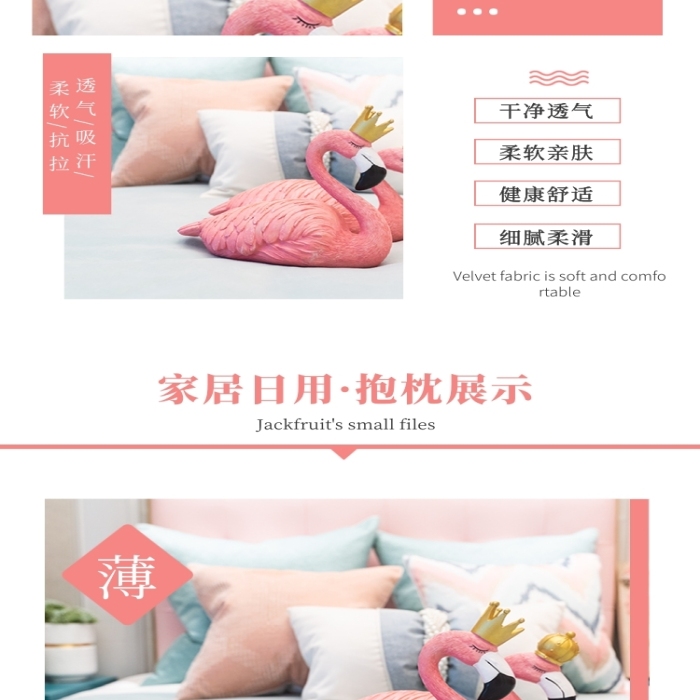 冬季家紡家居床上用品沙發(fā)小清新保暖抱枕詳情頁