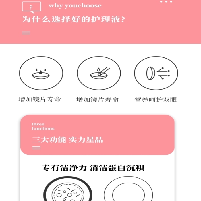 美瞳隱形眼鏡護理液詳情頁