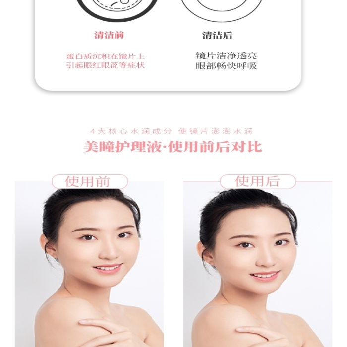 美瞳隱形眼鏡護理液詳情頁
