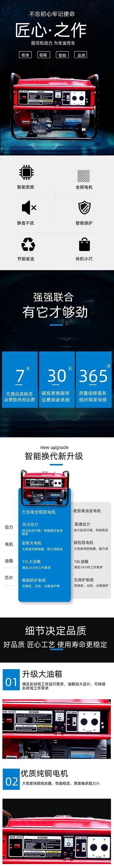 发电机发电箱数码电器详情页