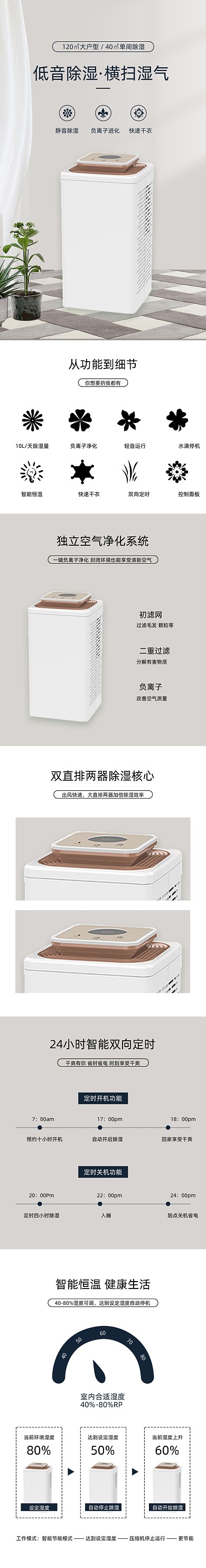 除濕機干燥除潮數(shù)碼家電詳情頁