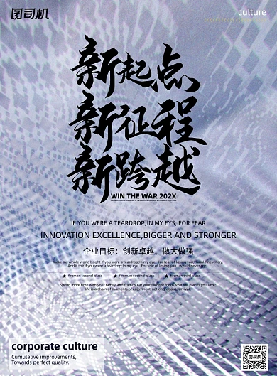 企业文化科技抽象几何创意宣传海报