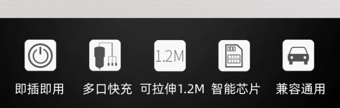 汽車快充充電頭功能介紹簡約促銷主圖
