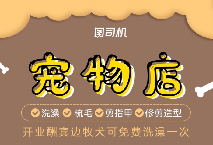 邊牧犬寵物店活動手機(jī)海報