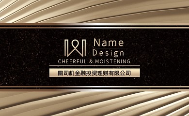 高檔時尚黑金時尚金融投資名片