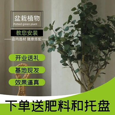 假树植物装饰品淘宝主图直通车模板