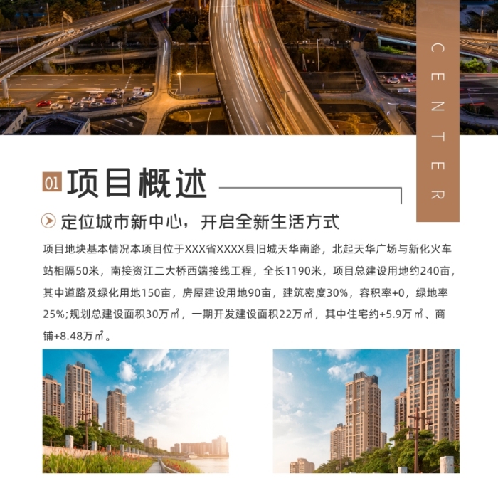 房地產(chǎn)項(xiàng)目介紹概述簡約易拉寶