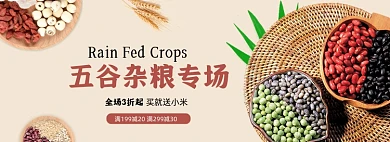天猫淘宝食品五谷杂粮促销海报