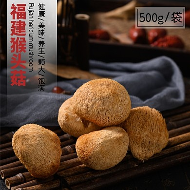 猴頭菇食品菌菇淘寶主圖直通車模板
