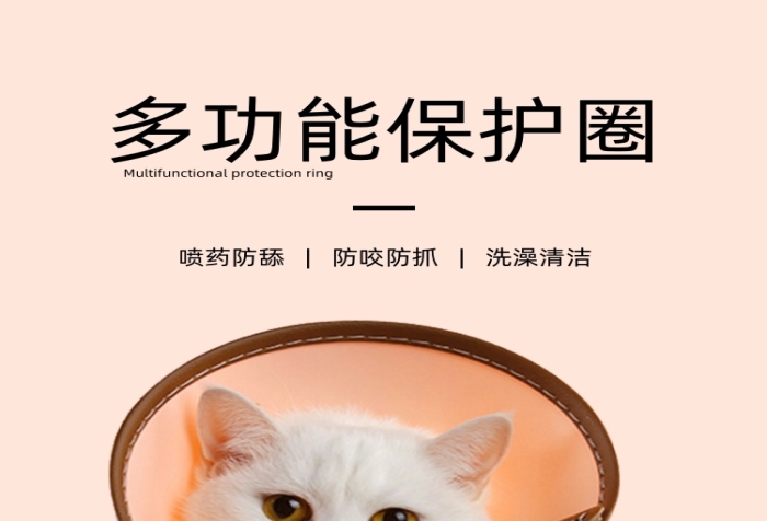伊麗莎白圈保護(hù)圈寵物鮮花詳情頁(yè)