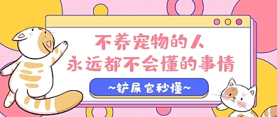 宠物小知识粉色几何公众号首图