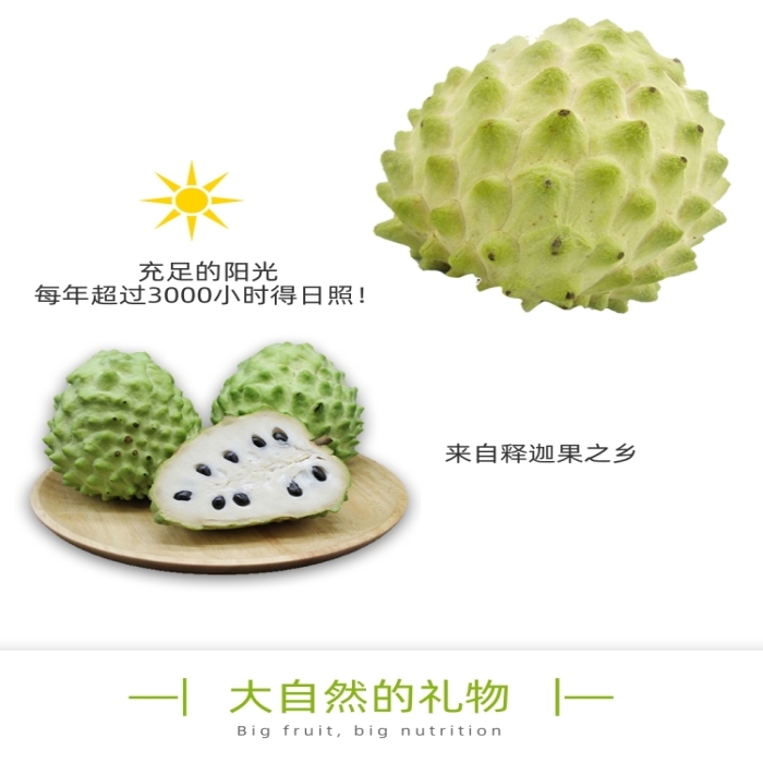 釋迦果詳情頁電商時尚簡約大氣綠色