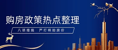 购房政策热点整理蓝金公众号首图