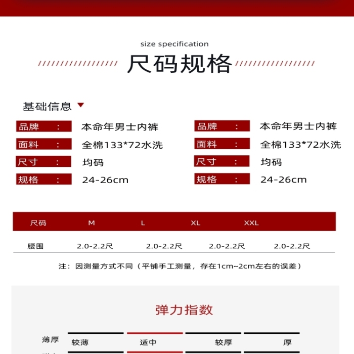 新年男士內(nèi)褲本命年內(nèi)褲生活用品詳情頁