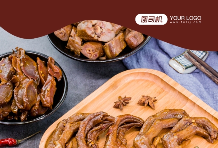 零食鋪加盟簡約宣傳大氣易拉寶