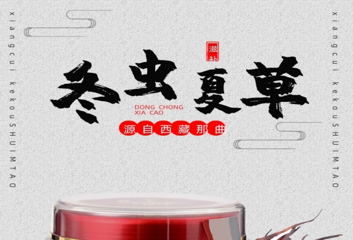 冬蟲夏草中藥保健詳情頁