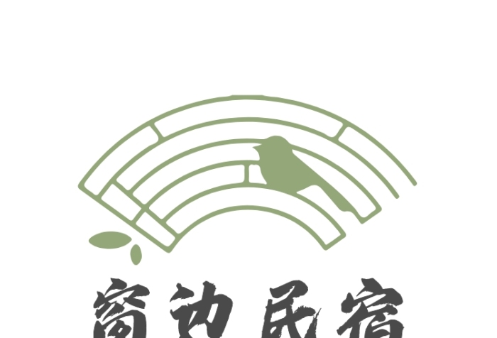 創(chuàng)意民宿餐飲窗戶小鳥LOGO