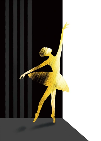 简约手绘抽象油画人物舞蹈装饰画